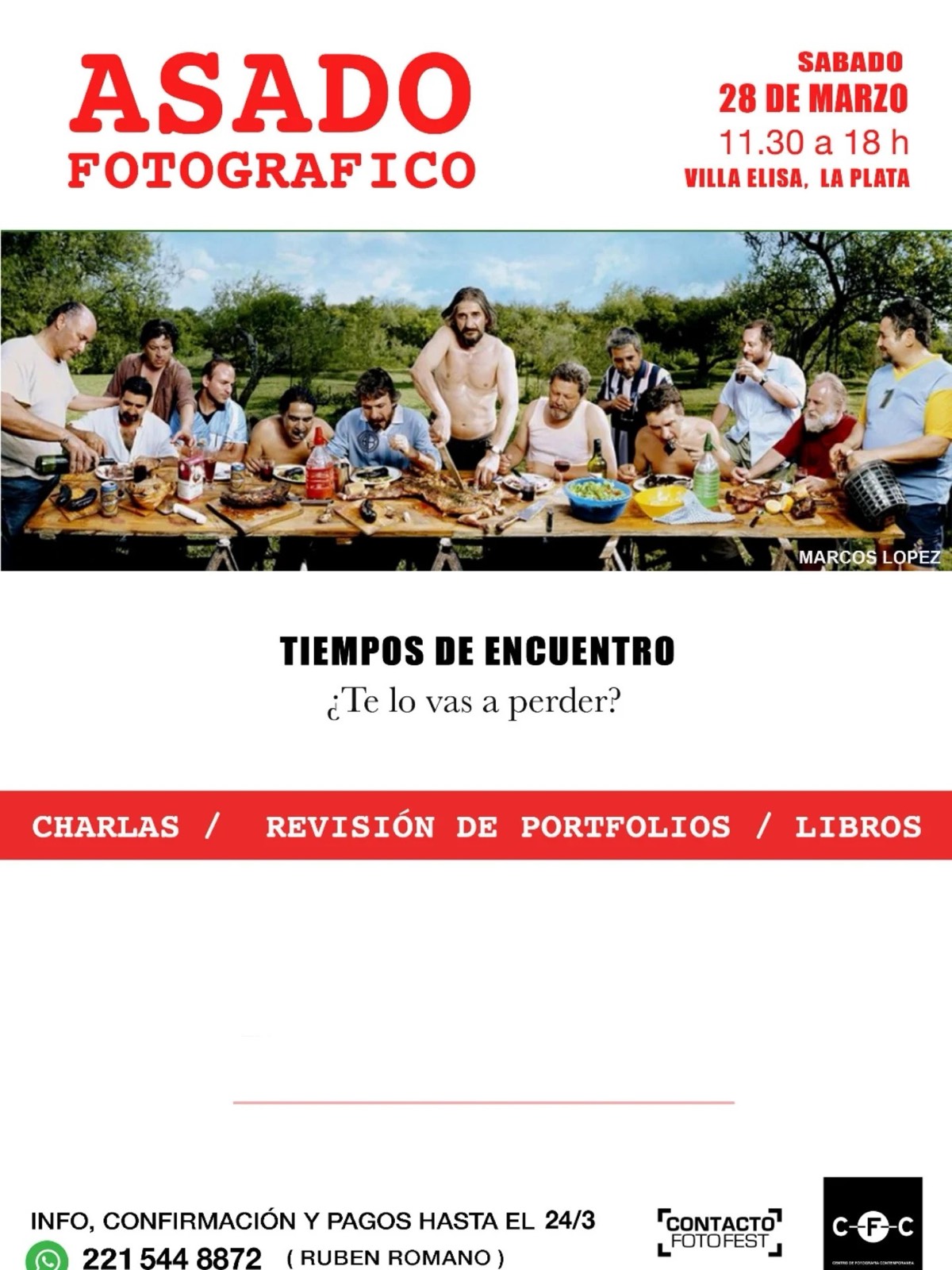 Convocatoria al Asado fotográfico en Villa Elisa