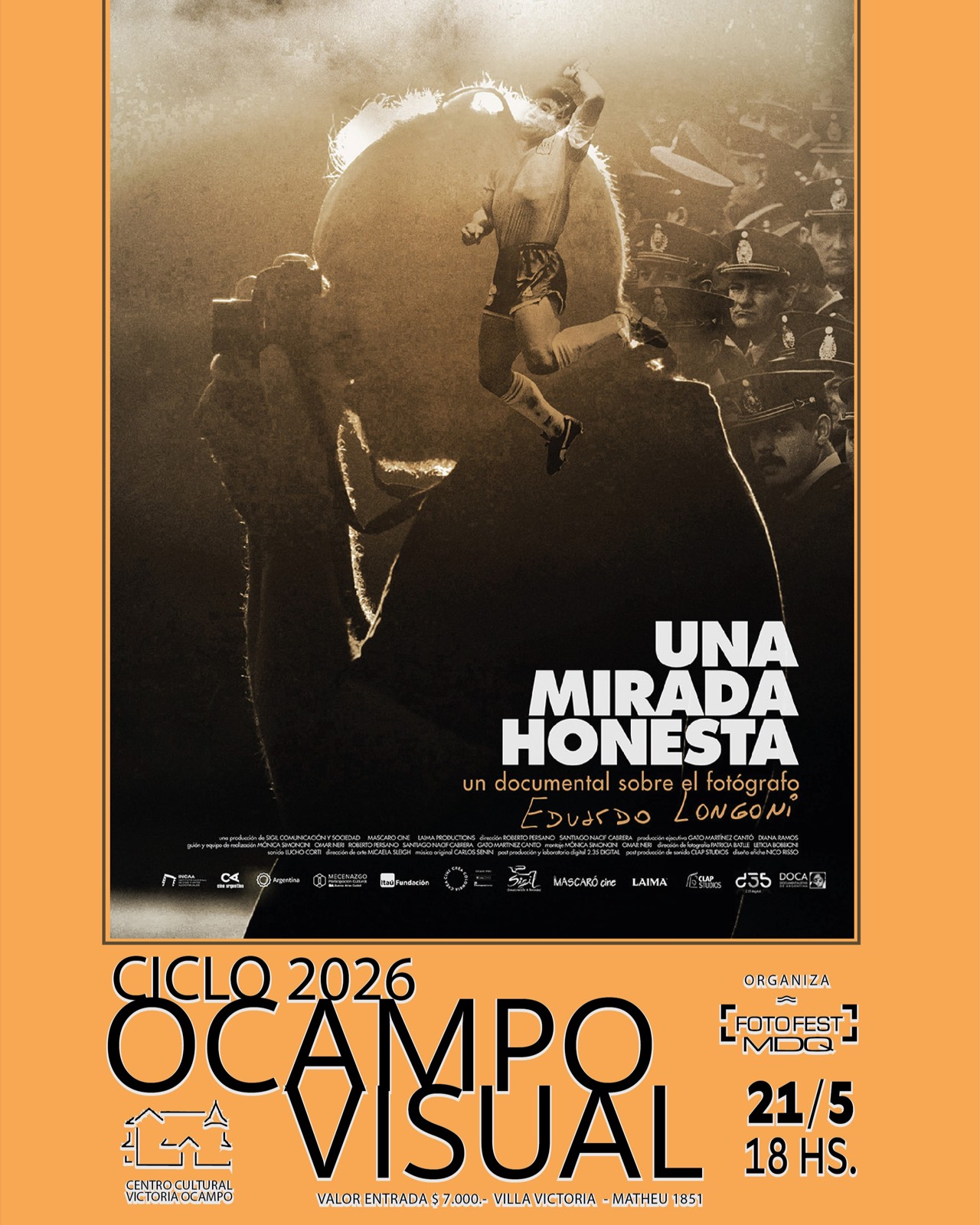 Afiche del documental Una mirada honesta, sobre Eduardo Longoni