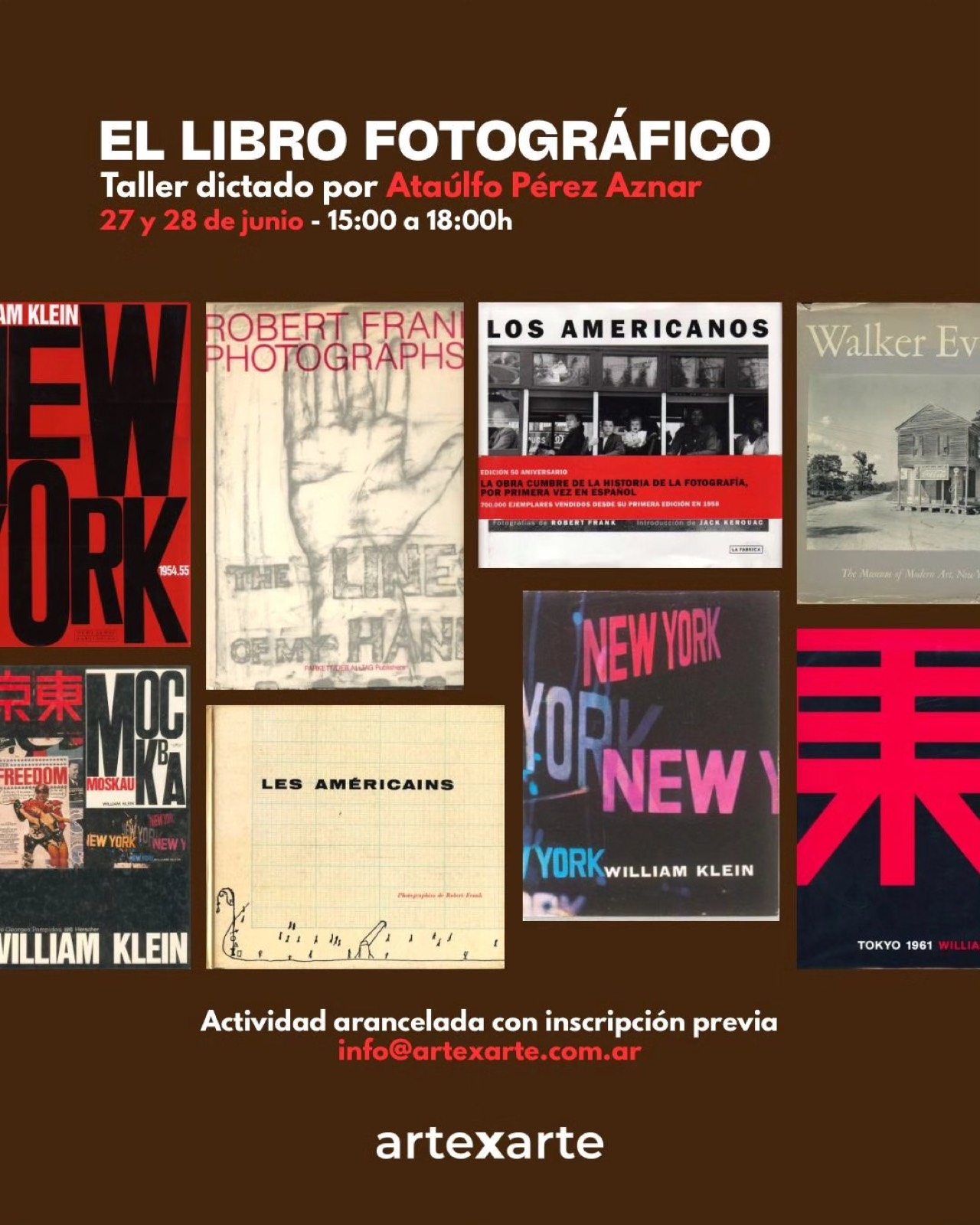 Afiche del seminario El libro fotográfico, de Ataúlfo Pérez Aznar