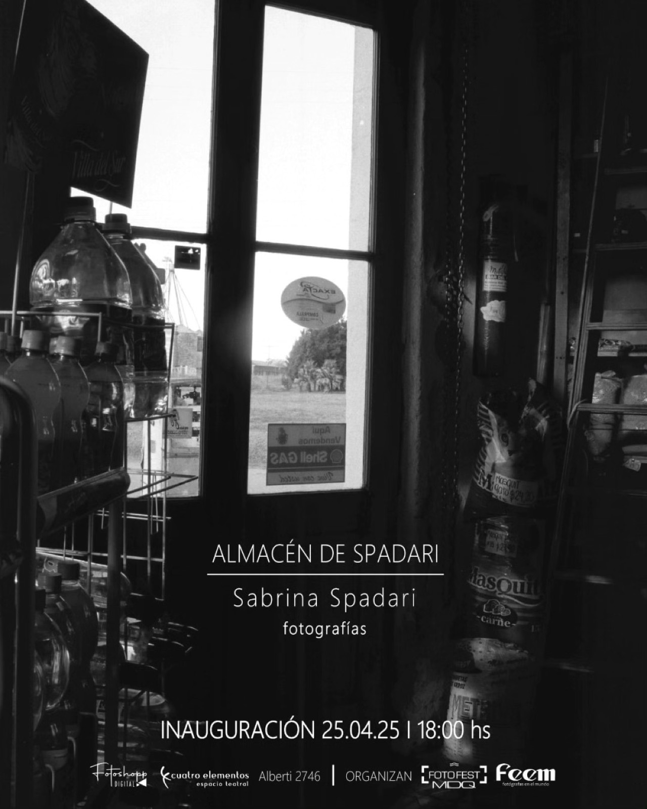 Flyer de la muestra Almacén de Spadari, de Sabrina Spadari