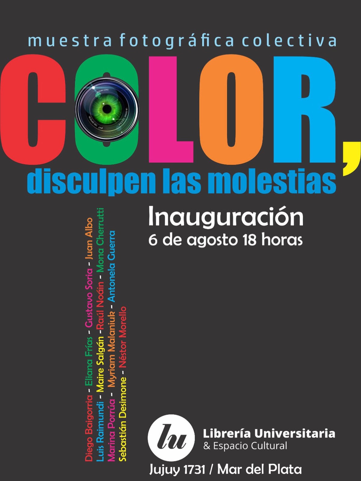 Flyer de la muestra COLOR ~ disculpen las molestias